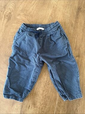 Zara Blue Plaid Pull-On Joggers